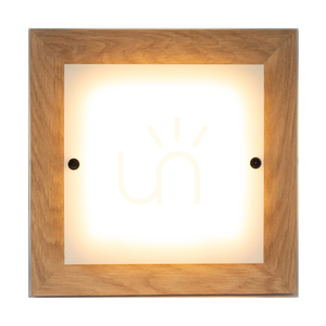Plafonieră LED Spot Light Finn 4022974, stejar uleiat și sticlă albă, 29 × 29 cm, 2700 K small 1