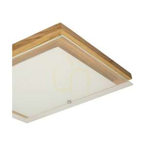 Plafonieră LED Spot Light Finn 4022974, stejar uleiat și sticlă albă, 29 × 29 cm, 2700 K small 2
