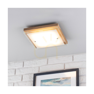 Plafonieră LED Spot Light Finn 4022974, stejar uleiat și sticlă albă, 29 × 29 cm, 2700 K small 3