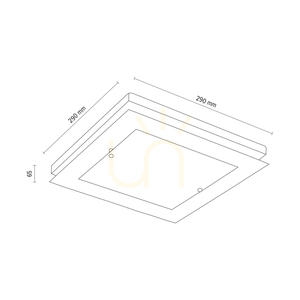 Plafonieră LED Spot Light Finn 4022974, stejar uleiat și sticlă albă, 29 × 29 cm, 2700 K small 4
