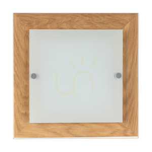 Plafonieră LED Spot Light Finn 4022974, stejar uleiat și sticlă albă, 29 × 29 cm, 2700 K small 0