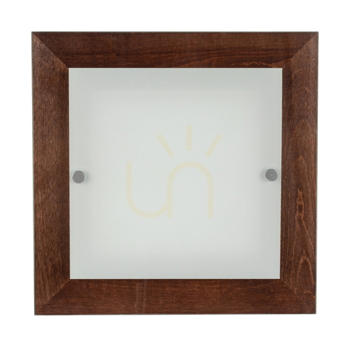 Verifica Aplică de perete Finn, 1xLED, 2700K, 14W, lemn de fag și nuc / sticlă albă-transparentă, 29 cm
