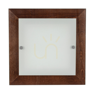 Aplică de perete Finn, 1xLED, 2700K, 14W, lemn de fag și nuc / sticlă albă-transparentă, 29 cm small 0