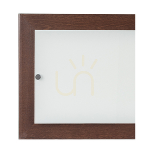 Aplică de perete Finn, 1xLED, 2700K, 24W, lemn de fag și nuc / sticlă albă-transparentă, 57 cm small 1