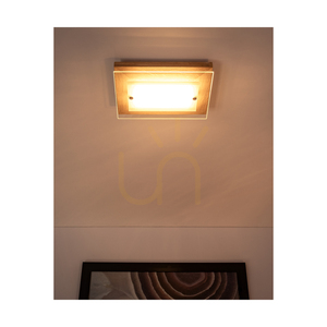 Aplică de perete Finn 1xLED 2700K 10W stejar uleiat/metal cromat/sticlă albă 29 cm small 2