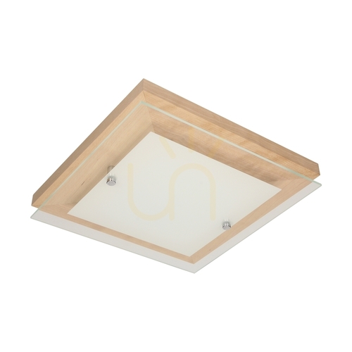 Verifica Lampa de tavan Finn, 1xLED, 2700K, 14W, mesteacăn/metal cromat/sticlă albă, 29 cm