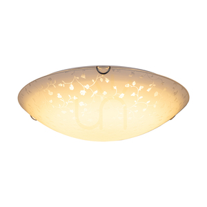 Lampa de tavan Flora, include 1 bec LED de 2700K și 18W, corp metalic cromat/abat-jour din sticlă albă, Ø40 cm small 1
