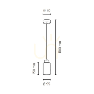 Lampa suspendată Flores, 1xE27, Max. 60 W, metal negru / cablu din PVC transparent / abajur din sticlă albă cu motiv floral, Ø 10 cm small 3