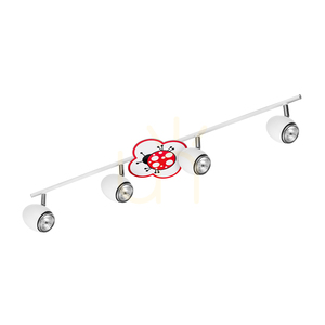 Lampă de tavan Fly 4xGU10, Max. 50 W, metal alb/cromat cu model de buburuză, 81 cm small 0