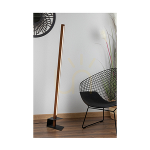 Lampa de podea Forestier, 1xLED, 3000K, 18W, pin vopsit în nuanță de nuc / metal negru / cablu din PVC negru, 40 cm small 2