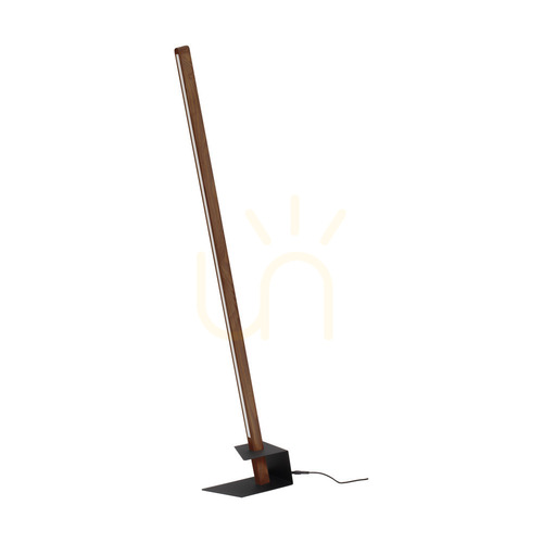 Verifica Lampa de podea Forestier, 1xLED, 3000K, 18W, pin vopsit în nuanță de nuc / metal negru / cablu din PVC negru, 40 cm