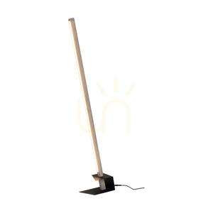 Lampa de podea Forestier, 1xLED, 3000K, 18W, pin vopsit în gri, metal negru, cablu din PVC negru (40 cm) small 1
