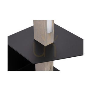 Lampa de podea Forestier, 1xLED, 3000K, 18W, pin vopsit în gri, metal negru, cablu din PVC negru (40 cm) small 3