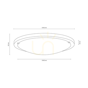 Lampa de tavan Frida, 1xLED, 2700K, 18W, lemn de fag și nuc / abajur din sticlă albă, Ø45 cm small 3