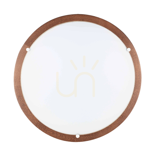 Verifica Lampa de tavan Frida, 1xLED, 2700K, 18W, lemn de fag și nuc / abajur din sticlă albă, Ø45 cm