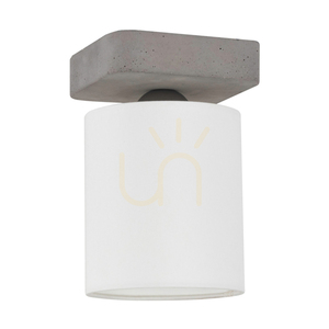 Aplică de perete „Gentle” 1xE27 Max. 25 W, gri beton/metal negru/abajur alb, 13,5 cm small 0