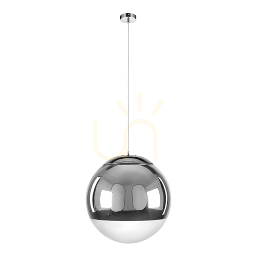 Verifica Lampa suspendată Gino, 1xE27, Max. 60 W, metal cromat/sticlă cromată, Ø 50 cm