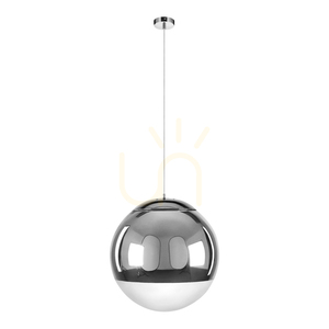 Lampa suspendată Gino, 1xE27, Max. 60 W, metal cromat/sticlă cromată, Ø 50 cm small 0