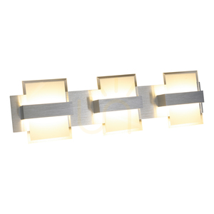 Aplică de perete Hana, 3 LED-uri, 3000K, 5W, aluminiu periat, metal/sticlă opacă-transparentă, 54,5 cm small 1