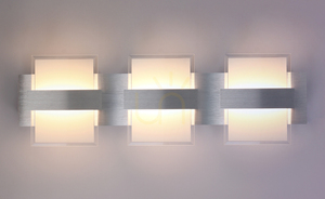 Aplică de perete Hana, 3 LED-uri, 3000K, 5W, aluminiu periat, metal/sticlă opacă-transparentă, 54,5 cm small 3
