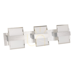 Aplică de perete Hana, 3 LED-uri, 3000K, 5W, aluminiu periat, metal/sticlă opacă-transparentă, 54,5 cm small 0