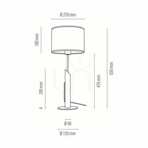 Lampa de masă Hoja, 1xE27, Max. 60 W, stejar uleiat/metal negru/cablu împletit negru/abajur cu model multicolor, Ø 27 cm small 4