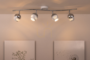 Lampa de tavan Hypnos, 4xG9, Max. 28 W, crom/metal alb, 76,5 cm small 3