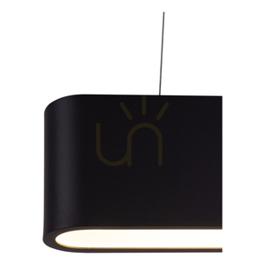 Lampa suspendată Illumina, include 1x LED 3000K 21W, metal negru/cablu din PVC transparent/abat-jour negru de 61 cm small 2