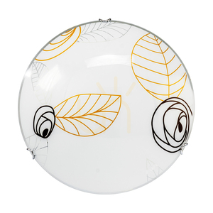 Lampa de tavan Indiana, include 1 bec LED de 2700K și 30W, corp metalic cromat/abat-jour din sticlă albă, Ø50 cm small 4