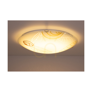 Lampa de tavan Indiana, include 1 bec LED de 2700K și 30W, corp metalic cromat/abat-jour din sticlă albă, Ø50 cm small 5