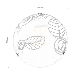 Lampa de tavan Indiana, include 1 bec LED de 2700K și 30W, corp metalic cromat/abat-jour din sticlă albă, Ø50 cm small 6