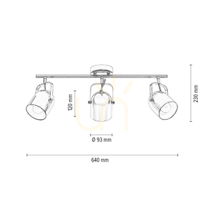 Lampa de tavan Inga, 3xE27, Max. 60 W, metal cu finisaj de cupru, 64 cm small 4