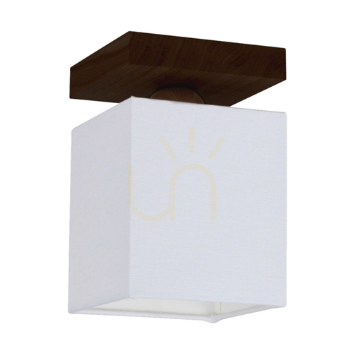 Verifica Lampa de tavan Inger, 1xE27, Max. 25 W, lemn de fag și nuc, alb, abajur de 13,5 cm
