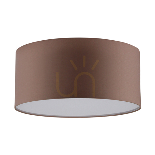 Verifica Lampa de tavan Josefina, 1xLED, 2700K, 13W, metal alb/abat-jour maro, Ø28 cm