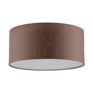 Lampa de tavan Josefina, 1xLED, 2700K, 13W, metal alb/abat-jour maro, Ø28 cm small 0