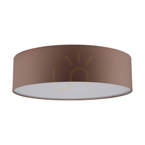 Verifica Lampa de tavan Josefina, 1xLED, 2700K, 18W, metal alb/abajur maro, Ø38 cm