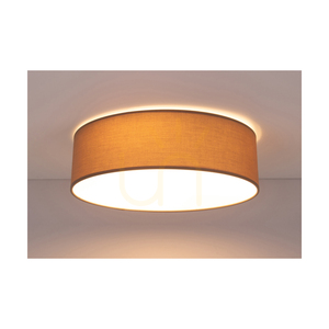 Lampa de tavan Josefina, 3xE27, Max. 25 W, metal alb/abat-jour maro, Ø 38 cm small 1