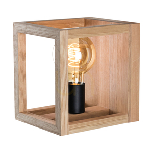 Aplică de perete Kago 1xE27 Max. 40 W, stejar tratat cu ulei/metal negru, 21,5 cm small 1