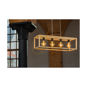 Lampă suspendată Spot Light KAGO 61590474, stejar uleiat și negru, 4 × E27, 90 cm small 3