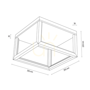 Lampa de tavan cu LED Kago, 1xLED, 3000K, 27W, stejar uleiat, cu telecomandă, 35,5 cm small 2
