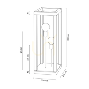 Lampa de podea Kago 2xE27 Max. 60 W, stejar uleiat/metal negru/cablu împletit negru, 25 cm small 2