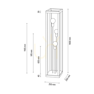 Lampa de podea Kago, 3xE27, Max. 60 W, stejar uleiat/metal cromat/cablu împletit negru, 25 cm small 4