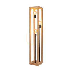 Lampa de podea Kago, 3xE27, Max. 60 W, stejar uleiat/metal negru/cablu împletit negru, 25 cm small 1