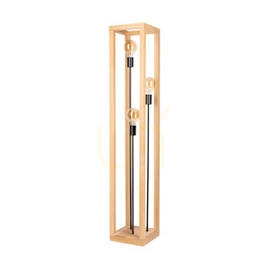 Lampa de podea Kago, 3xE27, Max. 60 W, stejar uleiat/metal negru/cablu împletit negru, 25 cm small 0