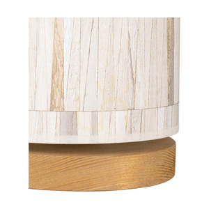 Lampa de masă Kairo, 1xE27, Max. 25 W, pin vopsit în maro, maro/negru, cablu din PVC/multicolor, abajur din tapet, Ø 15 cm small 2