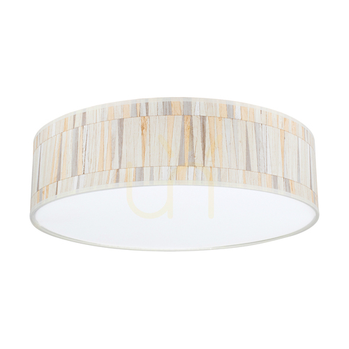 Verifica Lampa de tavan Kairo, include 1 bec LED de 2700K și 30W, metal alb/abajur din tapet multicolor, Ø48 cm