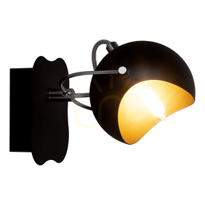 Aplică de perete Kana 1xG9 Max. 28 W, metal negru/auriu, 12 cm small 1