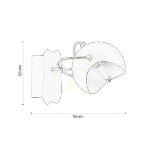 Aplică de perete Kana 1xG9 Max. 28 W, metal negru/auriu, 12 cm small 4