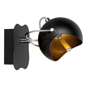 Aplică de perete Kana 1xG9 Max. 28 W, metal negru/auriu, 12 cm small 0