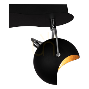 Lampa de tavan Kana, 2xG9, Max. 28 W, metal negru/auriu, 30 cm small 2